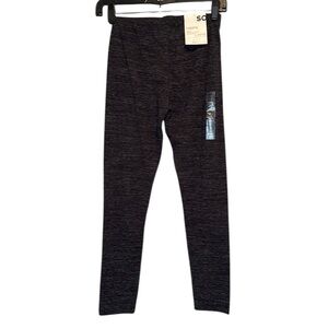 Girls dark heather gray SO leggings NWT mid rise skinny leg elastic school gym